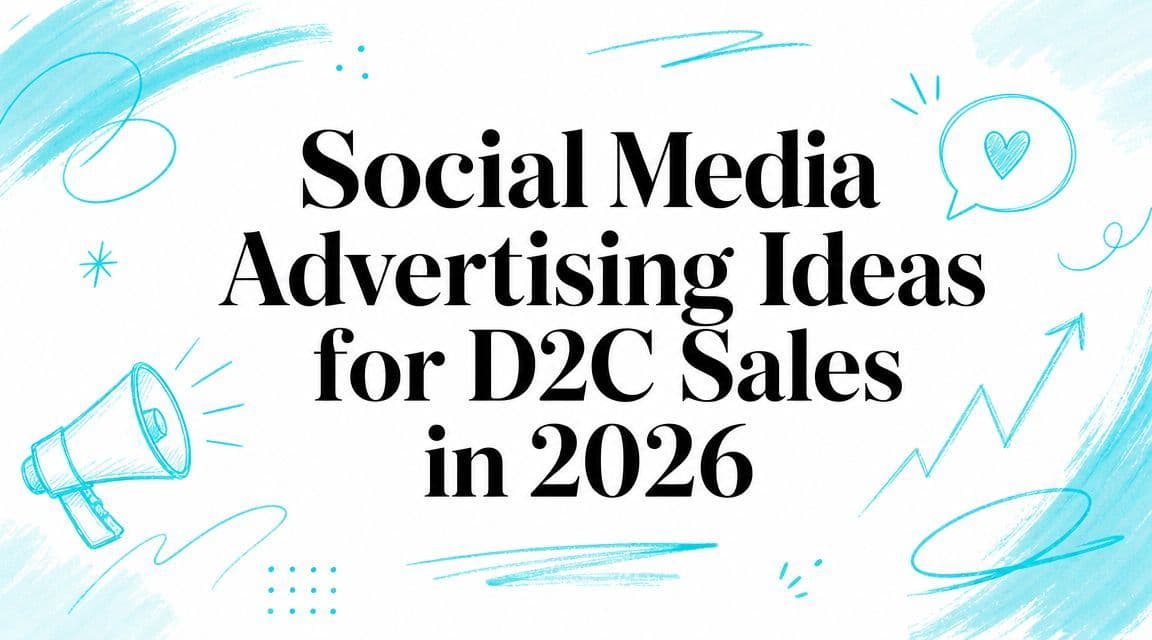 Social Media Advertising Ideas for D2C Sales in 2026
